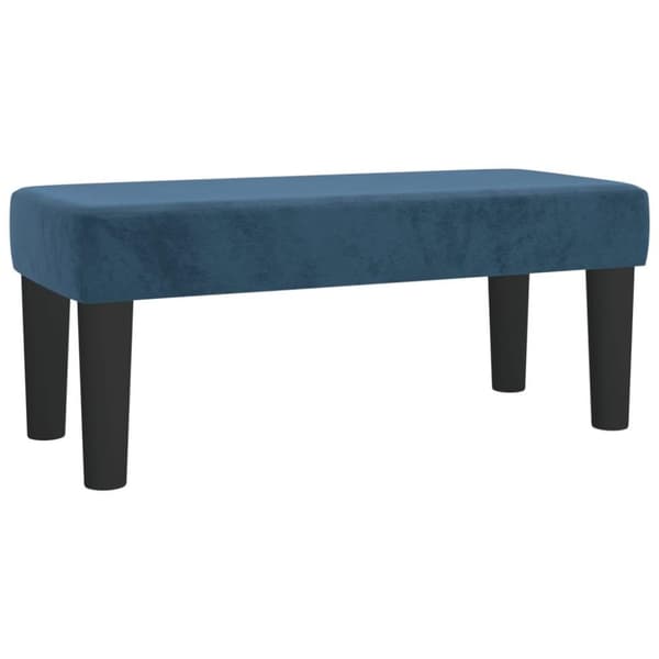 vidaXL kontinentalseng med madras 80x200 cm fløjl mørkeblå