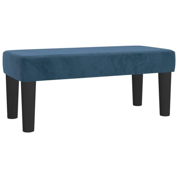 vidaXL kontinentalseng med madras 90x200 cm fløjl mørkeblå