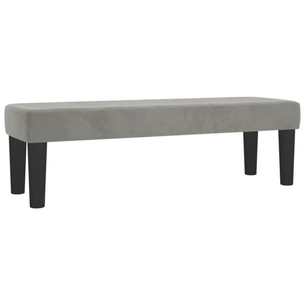 vidaXL kontinentalseng med madras 160x200 cm fløjl lysegrå