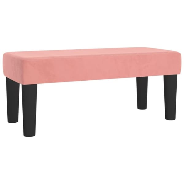vidaXL kontinentalseng med madras 90x190 cm fløjl pink