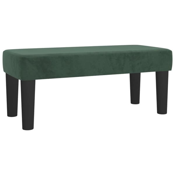 vidaXL kontinentalseng med madras 100x200 cm fløjl mørkegrøn