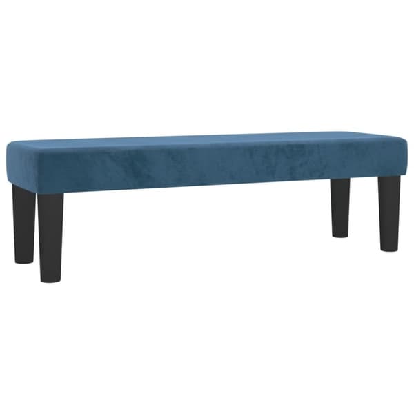 vidaXL kontinentalseng med madras 140x190 cm fløjl mørkeblå