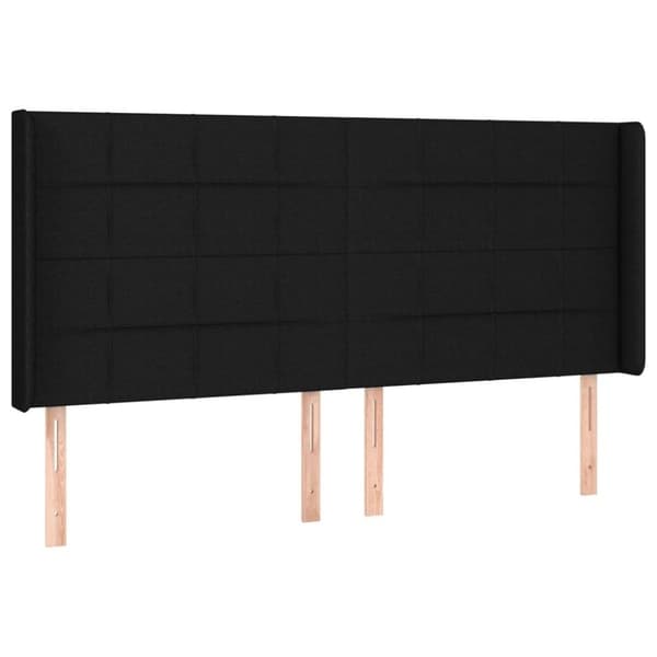 vidaXL kontinentalseng med LED-lys 160x200 cm stof sort