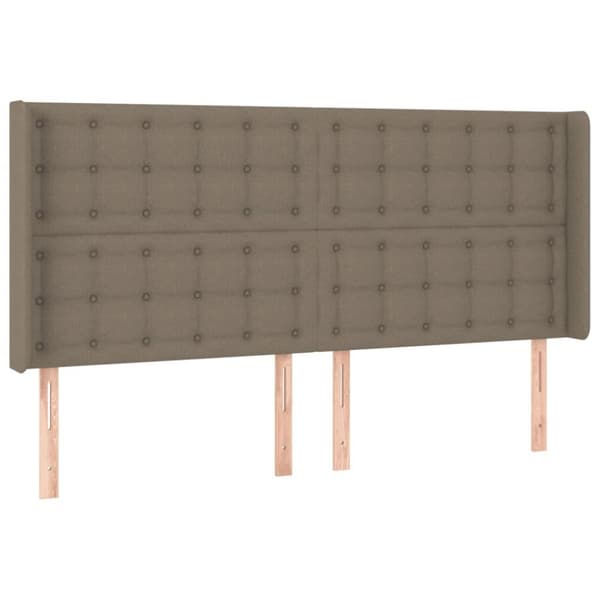 vidaXL kontinentalseng med LED-lys 180x200 cm stof gråbrun