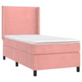 Miniatyrbillede 4 af 8: vidaXL kontinentalseng med LED-lys 80x200 cm velour pink