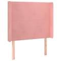 Miniatyrbillede 7 af 8: vidaXL kontinentalseng med LED-lys 80x200 cm velour pink