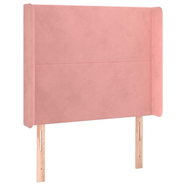 vidaXL kontinentalseng med LED-lys 80x200 cm velour pink