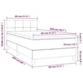 Miniatyrbillede 7 af 7: vidaXL kontinentalseng med madras 80x200 cm stof sort