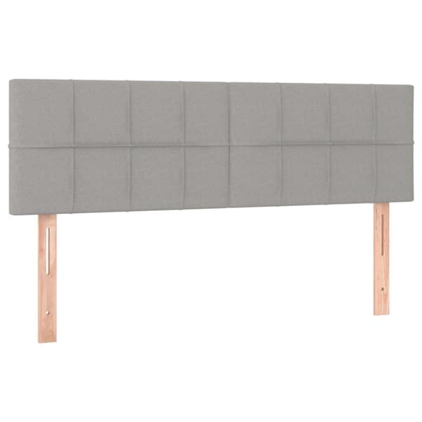 vidaXL kontinentalseng med madras 140x190 cm stof lysegrå