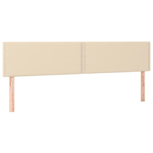 vidaXL kontinentalseng med madras 160x200 cm stof cremefarvet