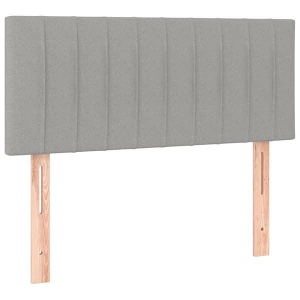 vidaXL kontinentalseng med madras 100x200 cm stof lysegrå