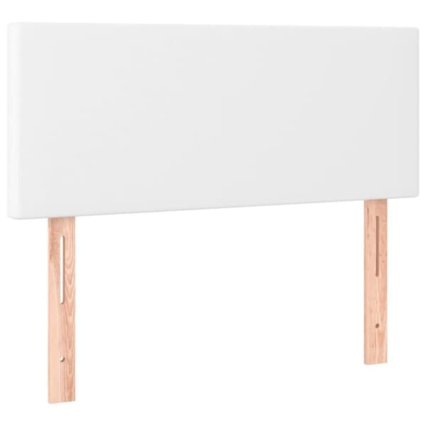 vidaXL kontinentalseng med madras 100x200 cm kunstlæder hvid