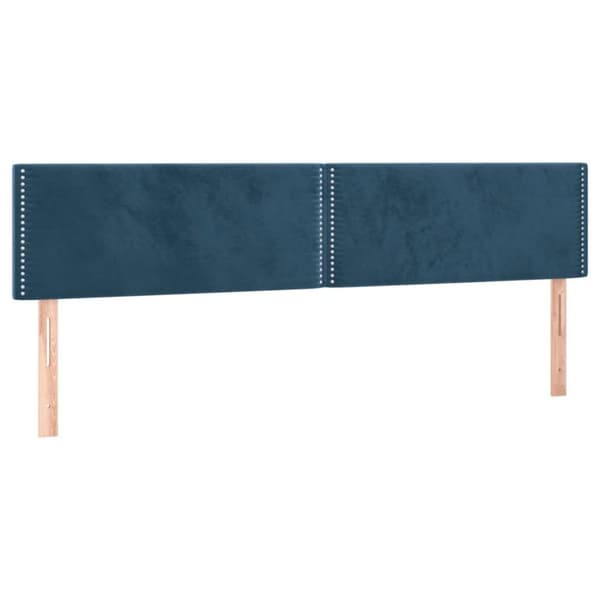 vidaXL kontinentalseng med madras 200x200 cm fløjl mørkeblå