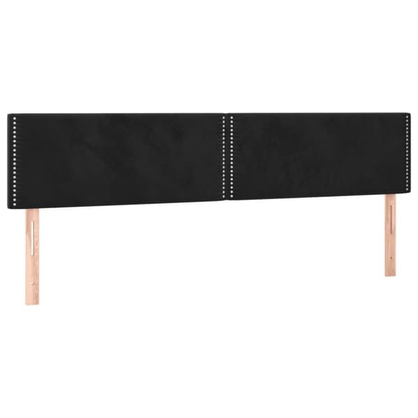 vidaXL kontinentalseng med madras 200x200 cm fløjl sort