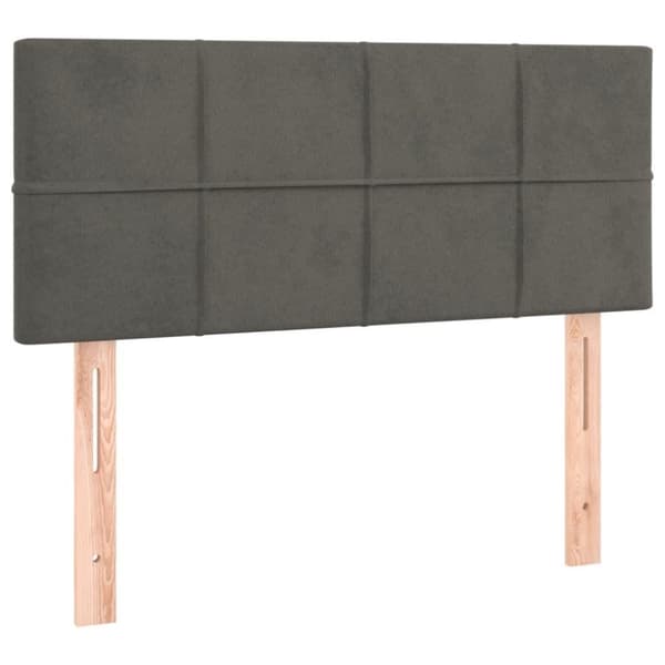 vidaXL kontinentalseng med madras 100x200 cm fløjl mørkegrå