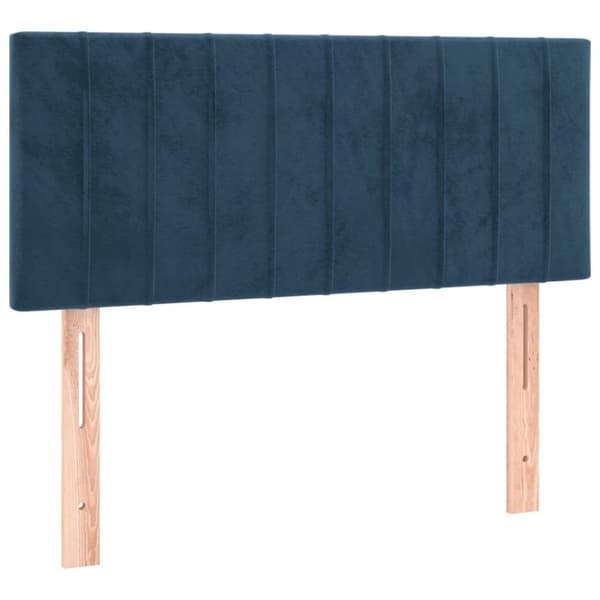 vidaXL kontinentalseng med madras 100x200 cm fløjl mørkeblå