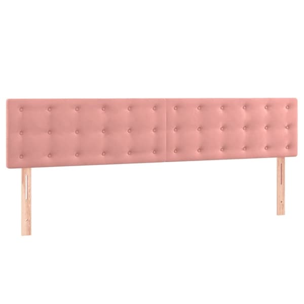vidaXL kontinentalseng med madras 180x200 cm fløjl lyserød