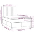 Miniatyrbillede 6 af 6: vidaXL kontinentalseng med madras 120x200 cm stof cremefarvet