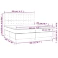 Miniatyrbillede 6 af 6: vidaXL kontinentalseng med madras 200x200 cm stof sort