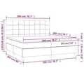 Miniatyrbillede 6 af 6: vidaXL kontinentalseng med madras 200x200 cm stof cremefarvet