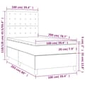 Miniatyrbillede 7 af 7: vidaXL kontinentalseng med madras 100x200 cm fløjl sort