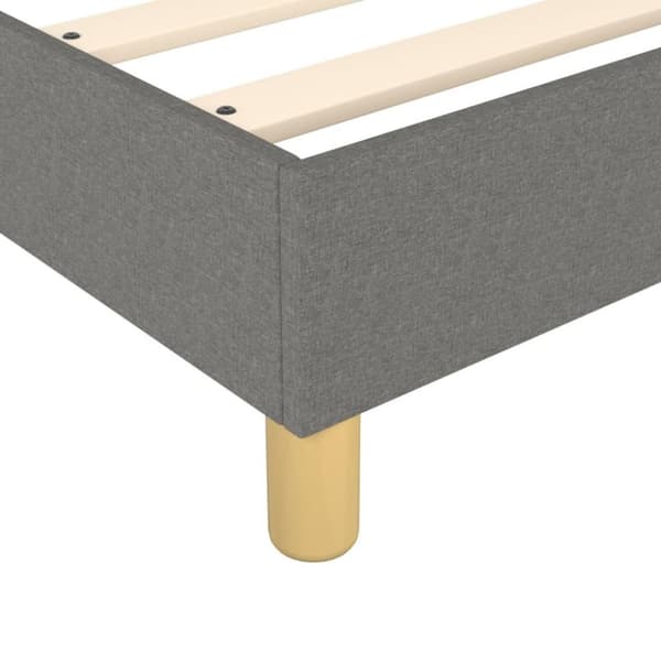 vidaXL kontinentalseng med madras 90x200 cm stof mørkegrå