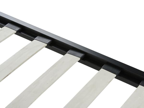 Sengeramme Svart Metall 180 x 200 cm Tre Industriell Minimalistisk