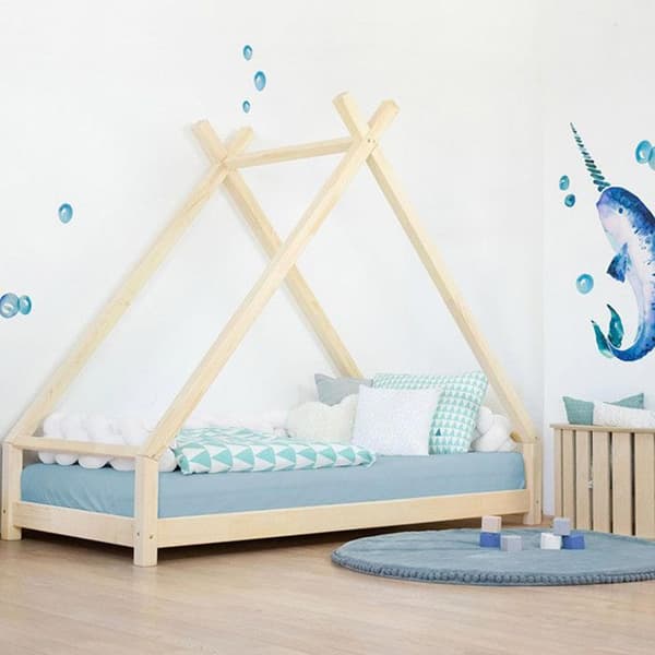 Lit Tipi - Benlemi - TAHUKA - Massivt trä - 120 x 180 cm - 1 plats - Montessori