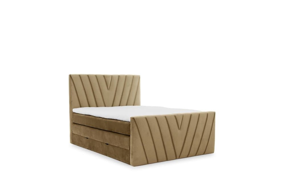 Zacheri Sängpaket med Förvaringssäng 140x200 Ljusbrun