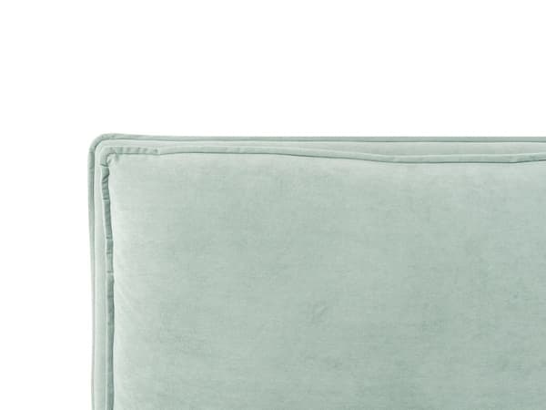 Dubbelsäng Schäslong Grön Sammet 160x200 cm Stoppad Ram Mjuk Förvaring Mysig Sovrum Modern