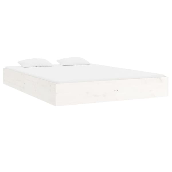 vidaXL Sengeramme hvit heltre 180x200 cm Super King