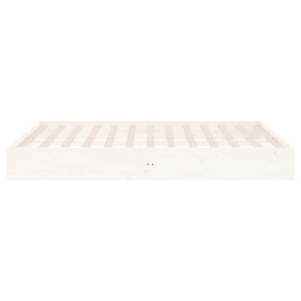 vidaXL Sengeramme hvit heltre 180x200 cm Super King
