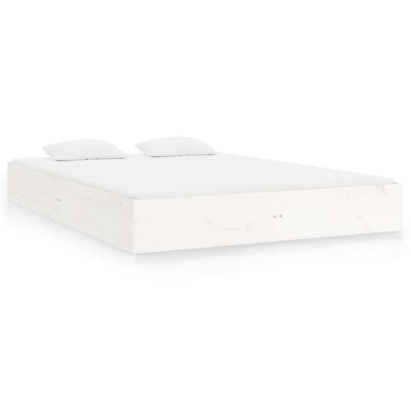 vidaXL Sengeramme hvit heltre 180x200 cm Super King