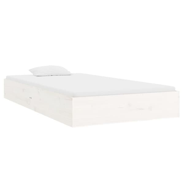 vidaXL Sengeramme hvit heltre 90x200 cm