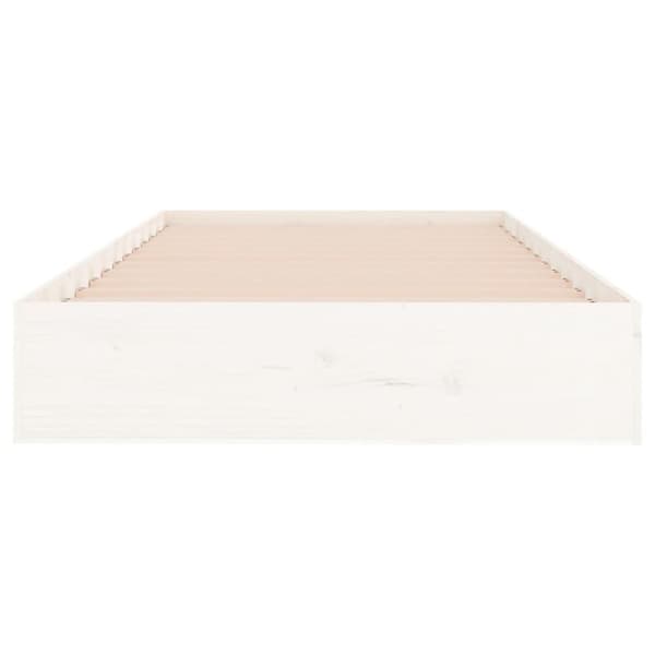 vidaXL Sengeramme hvit heltre 90x200 cm