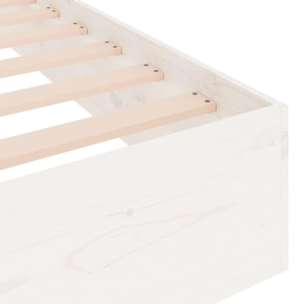 vidaXL Sengeramme hvit heltre 90x200 cm