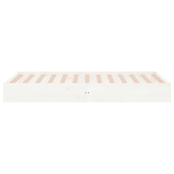 vidaXL Sengeramme hvit heltre 90x200 cm
