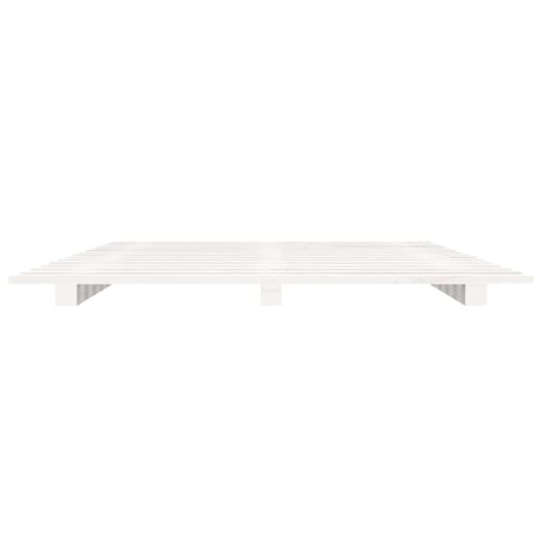 vidaXL Sengeramme hvit 120x190 cm heltre furu