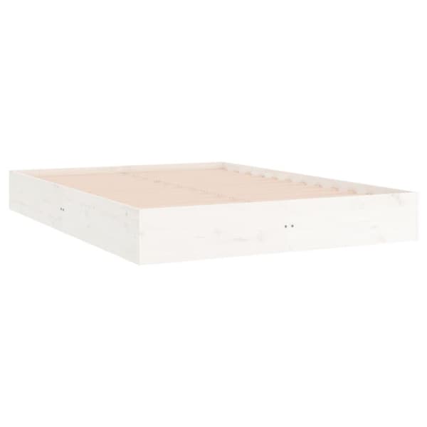 vidaXL Sengeramme hvit heltre 160x200 cm