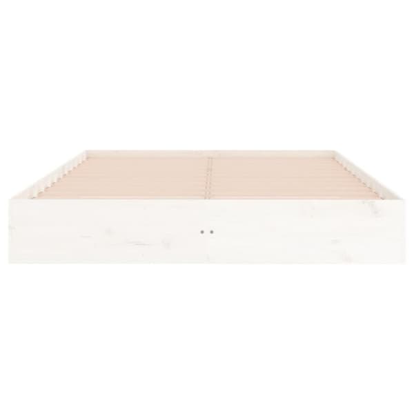 vidaXL Sengeramme hvit heltre 160x200 cm