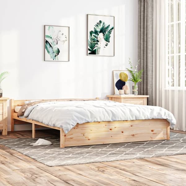 vidaXL Sengeramme heltre 150x200 cm King Size