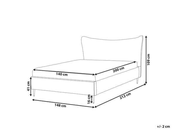 Lyserød Velour Seng med Stel 140 x 200 cm Guldpolstrede ben Sengegavl Moderne Glamourstil