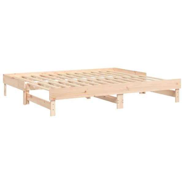 vidaXL Sohvasänky ulosvedettävä 2x (80x200) cm täysi mänty