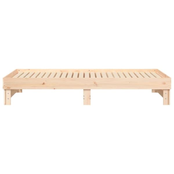 vidaXL Sohvasänky ulosvedettävä 2x (80x200) cm täysi mänty