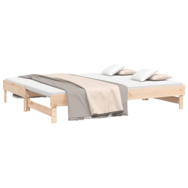 vidaXL Sohvasänky ulosvedettävä 2x (80x200) cm täysi mänty