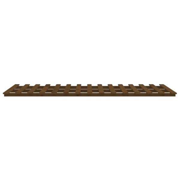 vidaXL sengeramme 90x200 cm massivt fyrretræ gyldenbrun