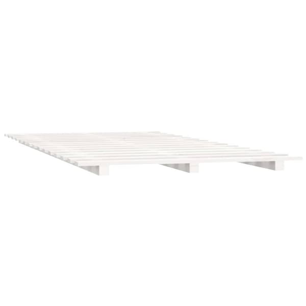 vidaXL sengeramme 100x200 cm massivt fyrretræ hvid