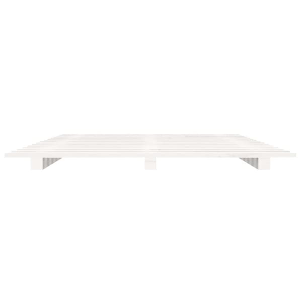 vidaXL sengeramme 100x200 cm massivt fyrretræ hvid