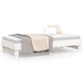 Miniatyrbillede 5 af 11: vidaXL daybed med udtræk 2x(75x190) cm massivt fyrretræ hvid