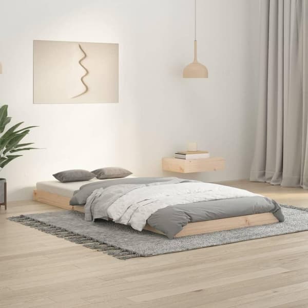 vidaXL sengeramme 90x200 cm massivt fyrretræ